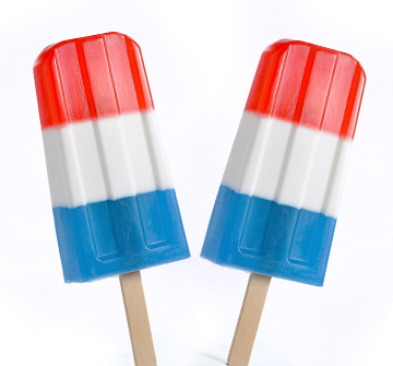 July 4th Ice Pop Soap - Red Blue & White - Patriotic - American Flag - Summer Soap